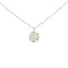 Silver Disc Pearl Necklace