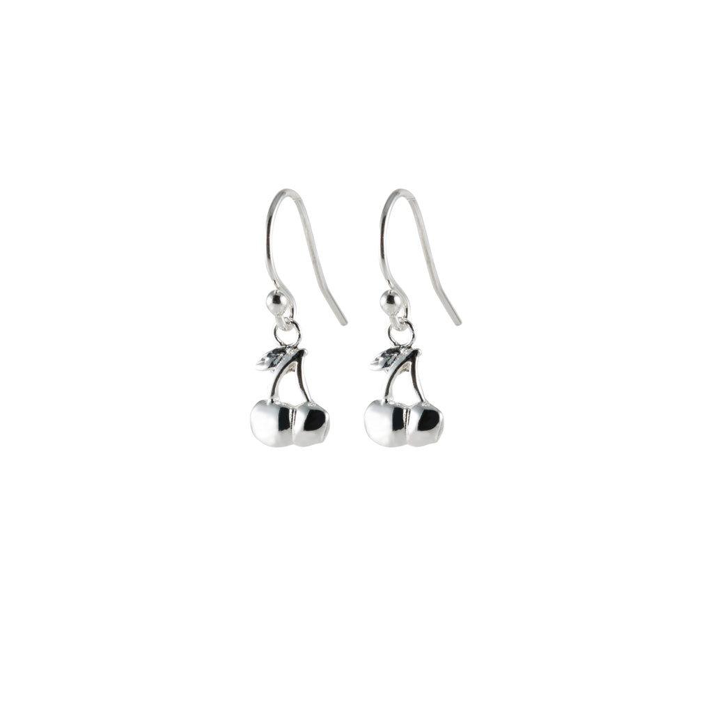 Silver Cherry Earrings