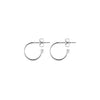 Tiny Silver Hoop Stud Earrings