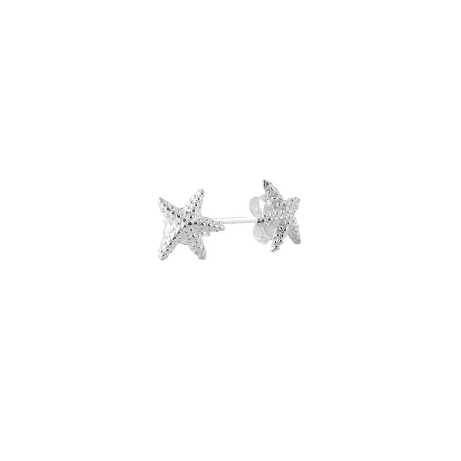 Silver Starfish Stud Earrings