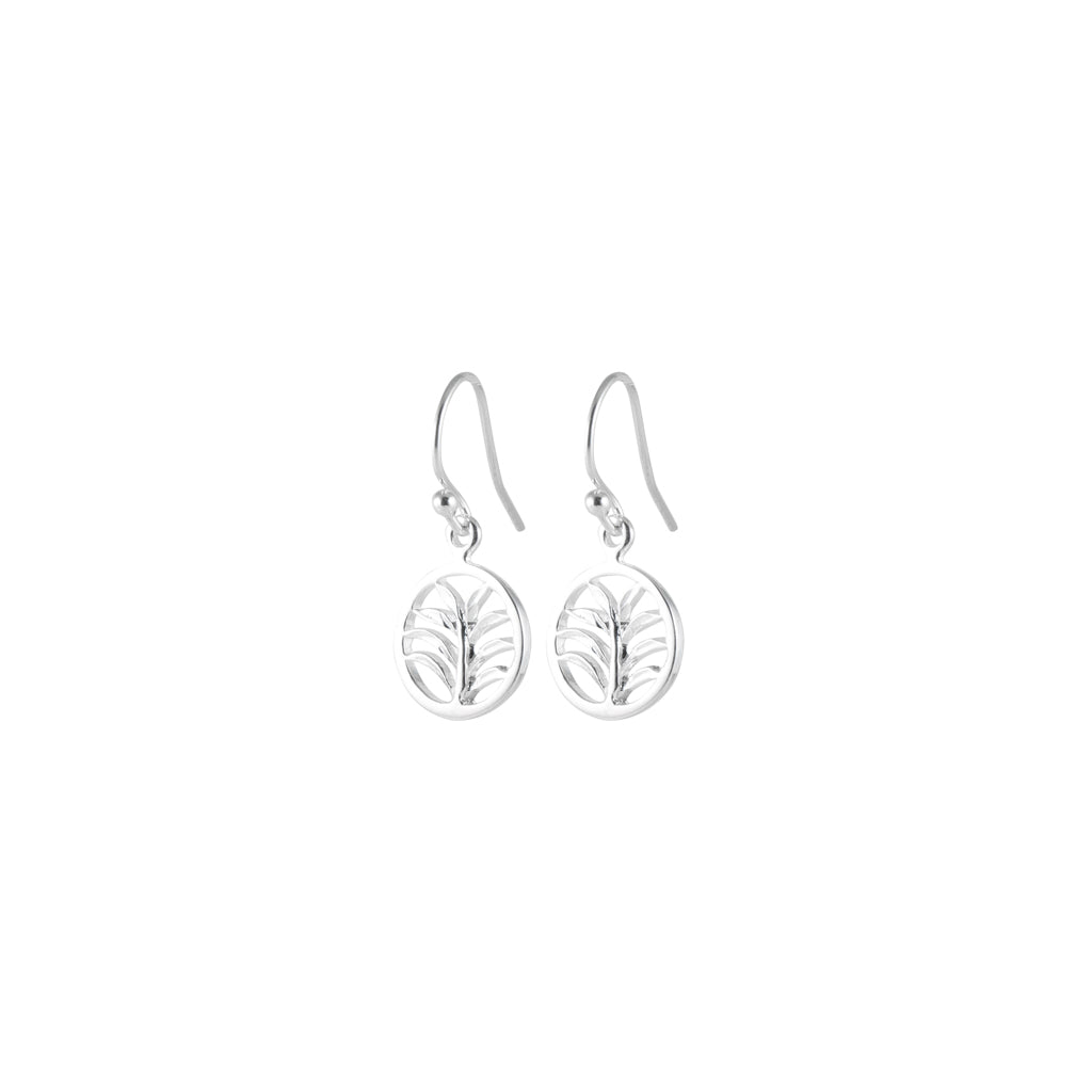 Silver Palm Earrings