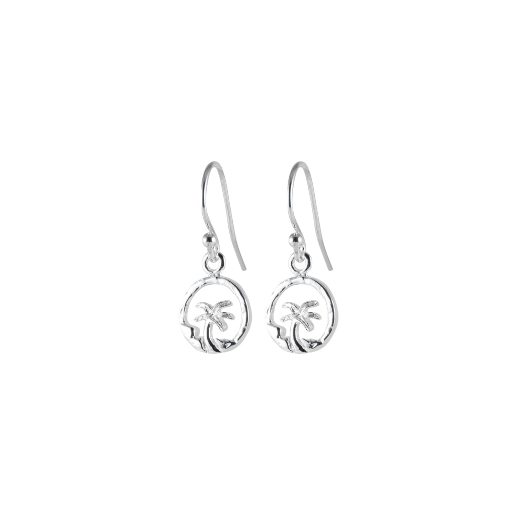Silver Palm Tree Earrings