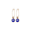 Dainty and small evil eye hoop earrings