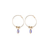 Dainty and small evil eye hoop earrings