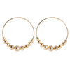 Large Gold Hoops with Beads