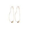 Heart Wire Hoop Earrings in Gold