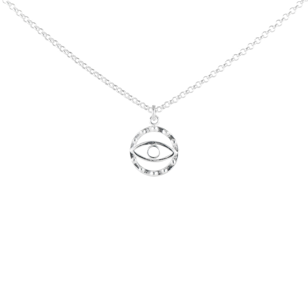 Silver Evil Eye Necklace