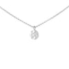 Silver Necklace with Hammered Curved Disc Pendant