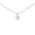 Silver Necklace with Hammered Curved Disc Pendant