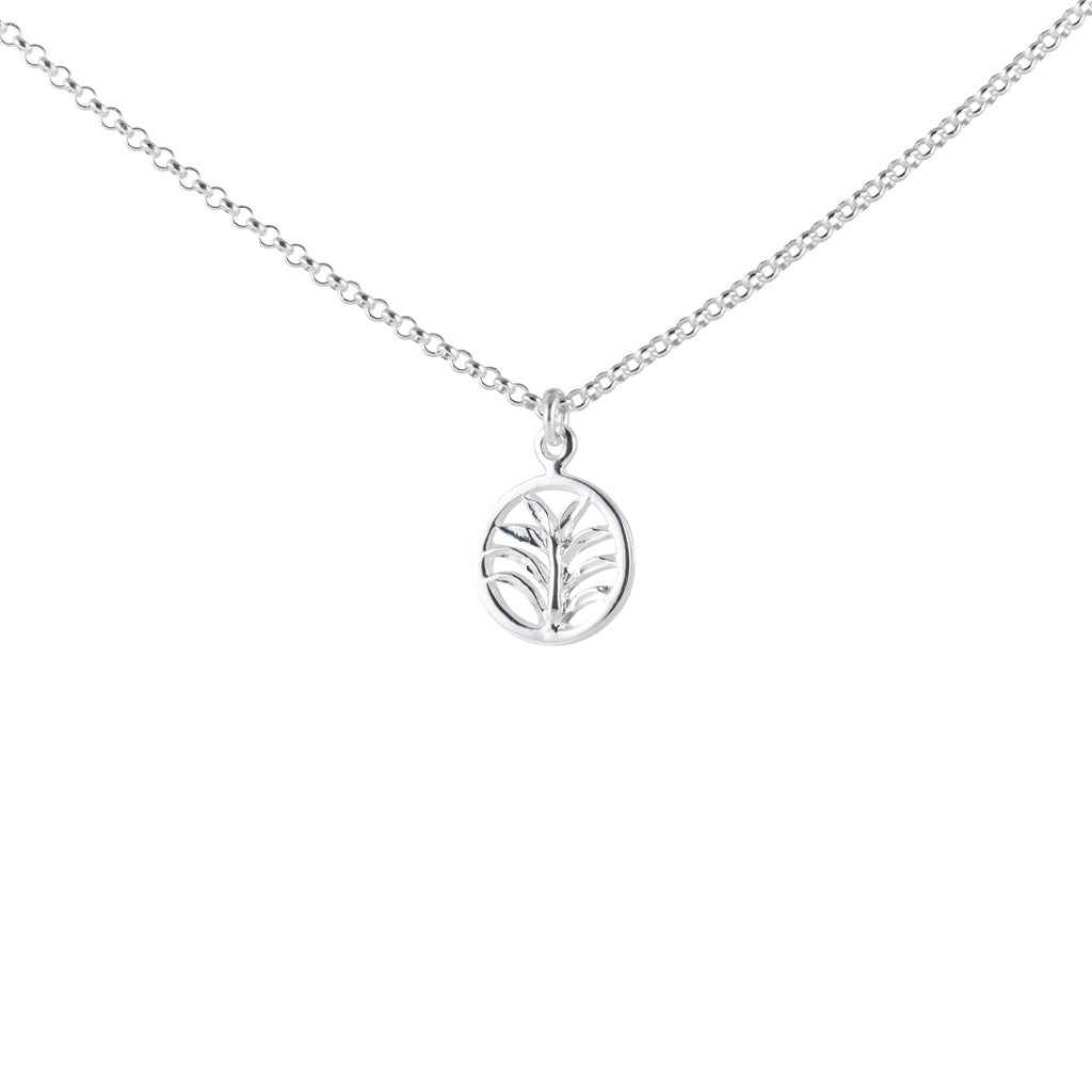 Silver Palm Necklace