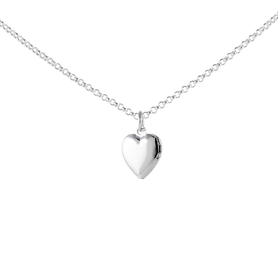 Silver Necklace with Heart Locket