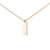 Gold Necklace with Vertical Hammered Bar Pendant