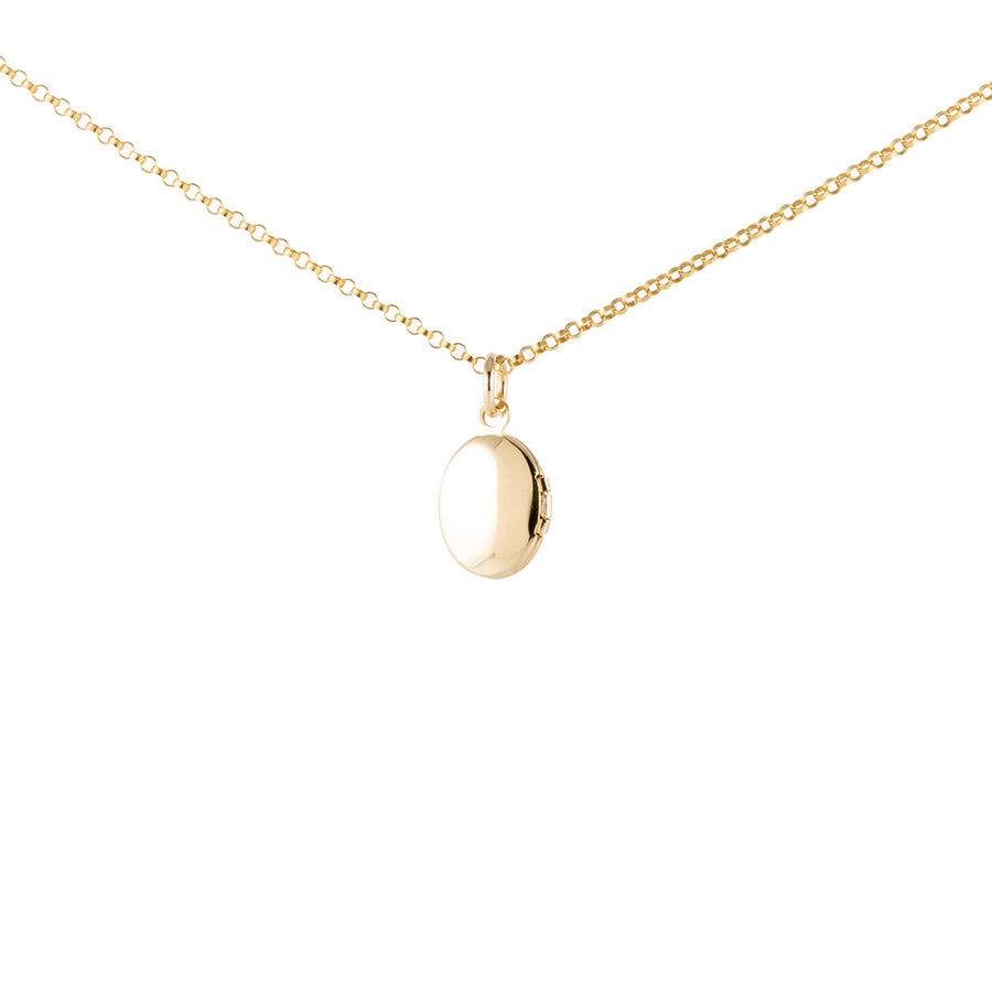 Gold Necklace with Locket Pendant