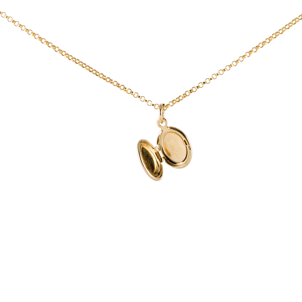 Gold Necklace with Locket Pendant