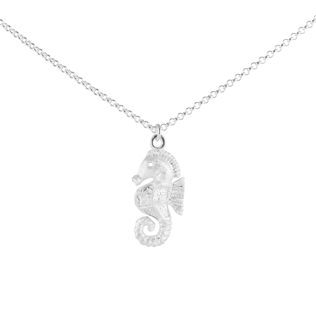 Seahorse Necklace in Silver