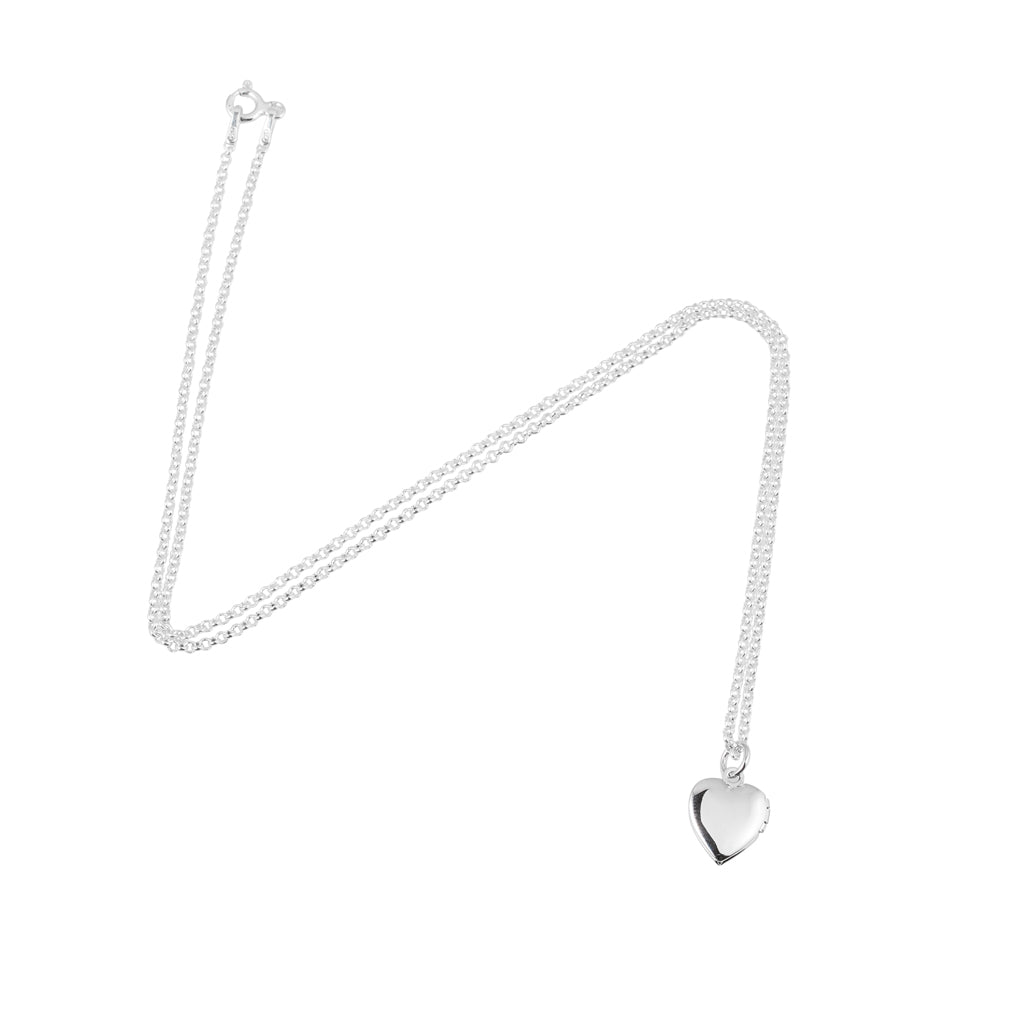 Silver Necklace with Heart Locket