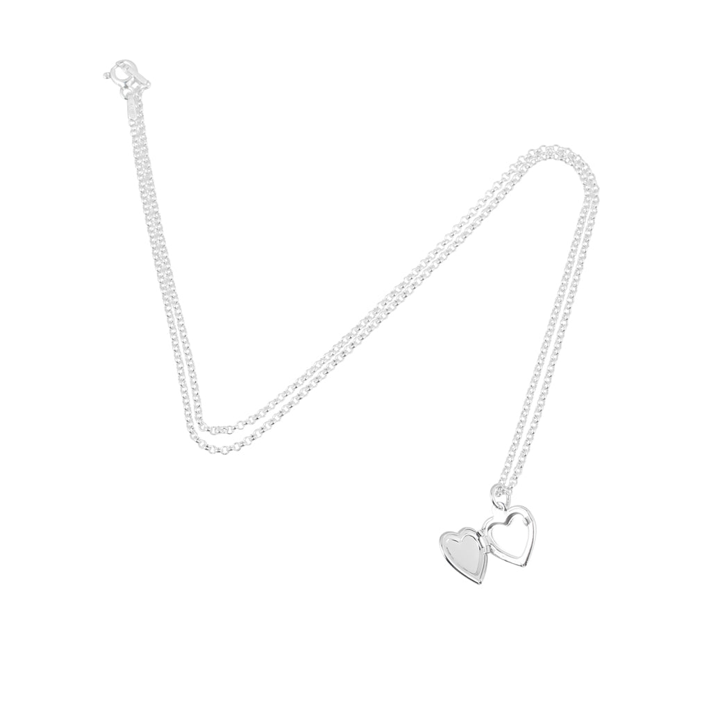 Silver Necklace with Heart Locket