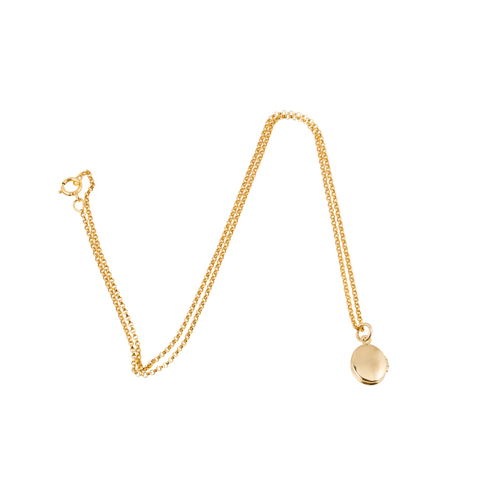 Gold Necklace with Locket Pendant