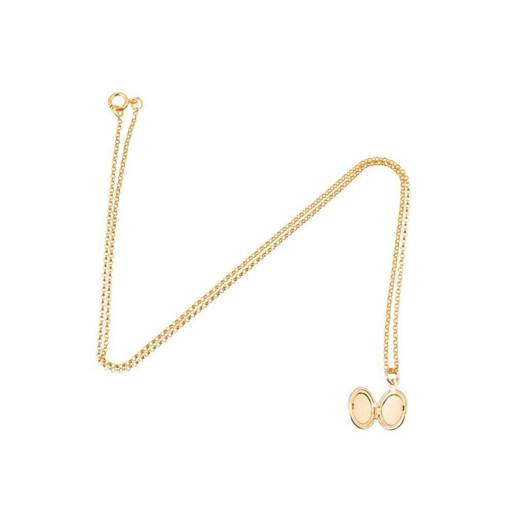 Gold Necklace with Locket Pendant