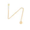 Gold Necklace with Textured Round Disc Pendant