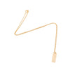 Gold Necklace with Vertical Hammered Bar Pendant