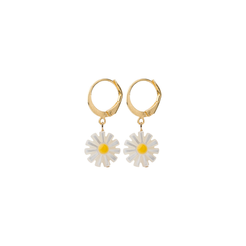 Daisy Huggie Hoop Earrings