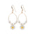 Daisy Pearl Hoop Earrings