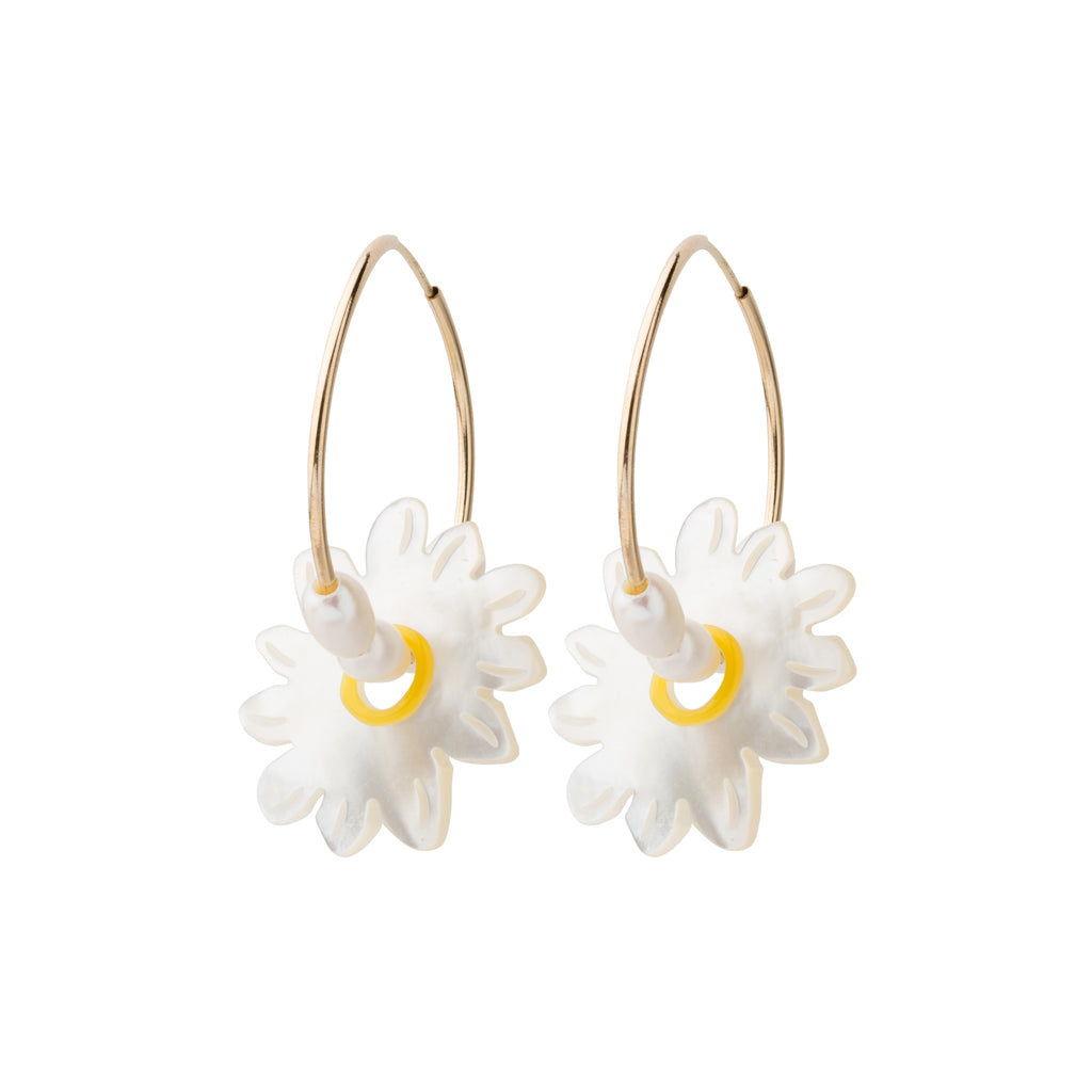 Daisy Hoop Earrings