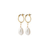 Baroque Pearl Huggie Earrings