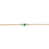 Tiny Mother of Pearl Evil Eye Bracelet