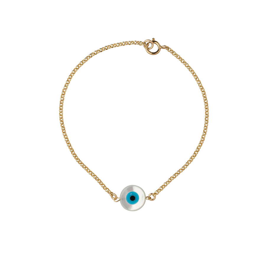 Mother of Pearl Evil Eye Bracelet