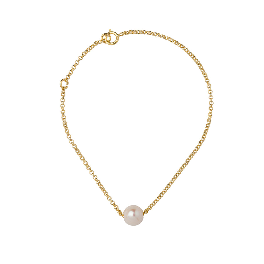 Single Pearl Bracelet in Gold