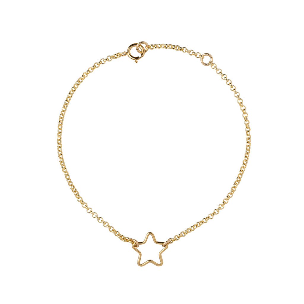 Star Outline Bracelet in Gold