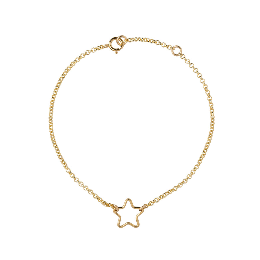 Star Outline Bracelet in Gold