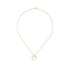 Textured Circle Necklace in Gold
