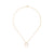 Textured Circle Necklace in Gold