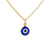 Larger Evil Eye Necklace in Gold