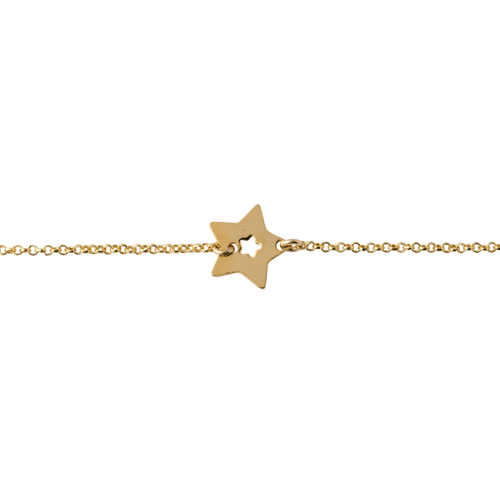 Cut Out Star Bracelet in Gold