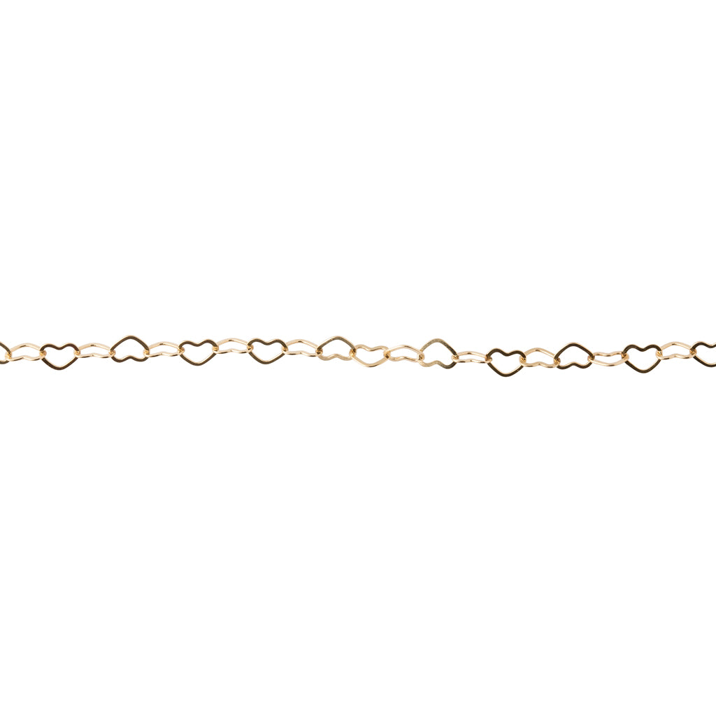Mini Heart Chain Bracelet in Gold