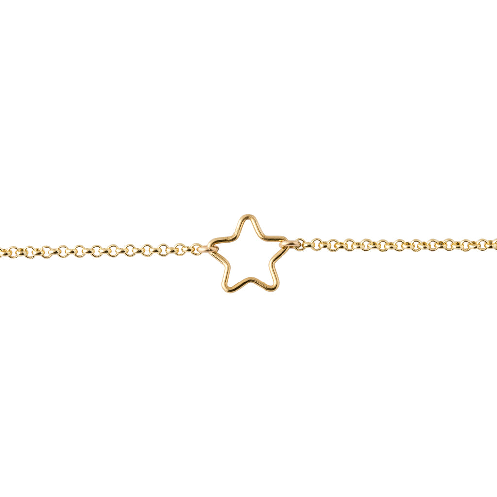 Star Outline Bracelet in Gold