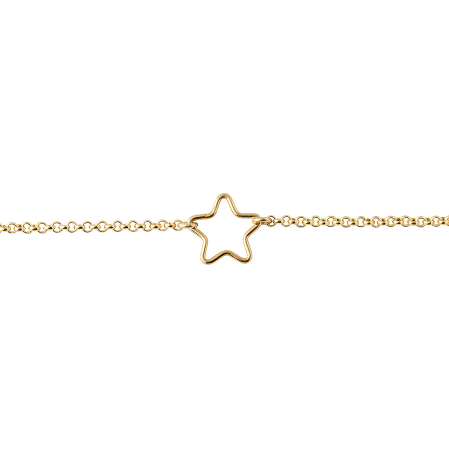 Star Outline Bracelet in Gold