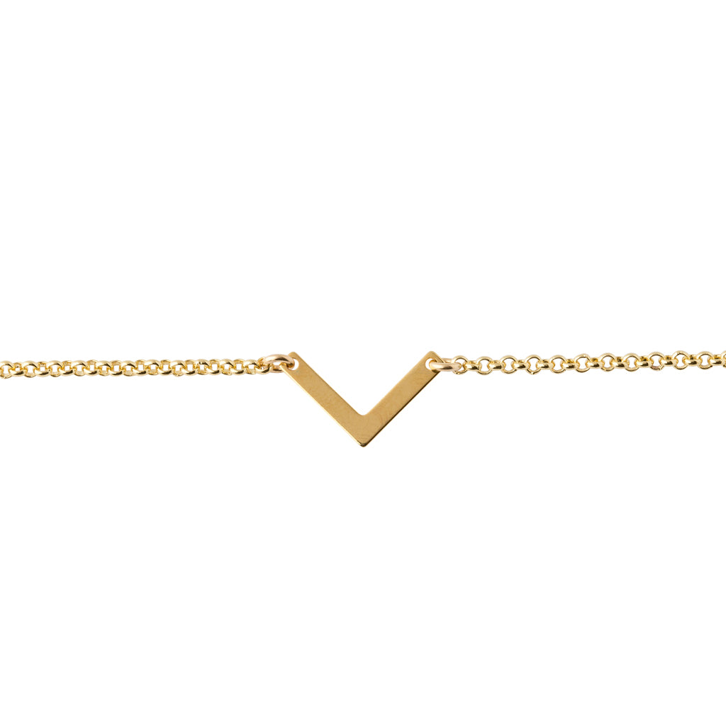 Chevron Bracelet in Gold