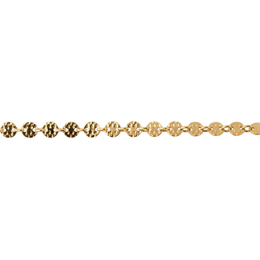 Sequin Disc Chain Bracelet in Gold