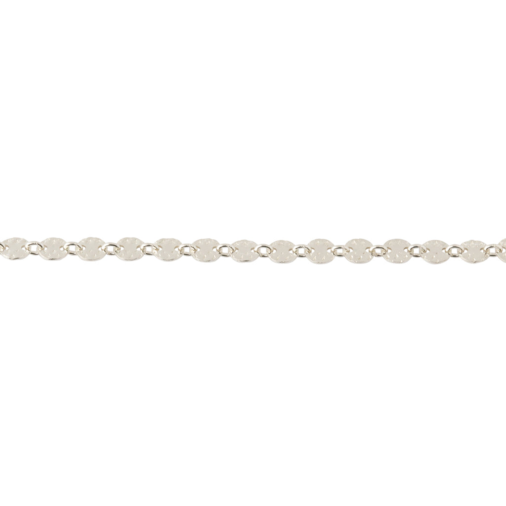 Sequin Disc Chain Bracelet in Silver