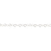 Mini Heart Chain Bracelet in Silver