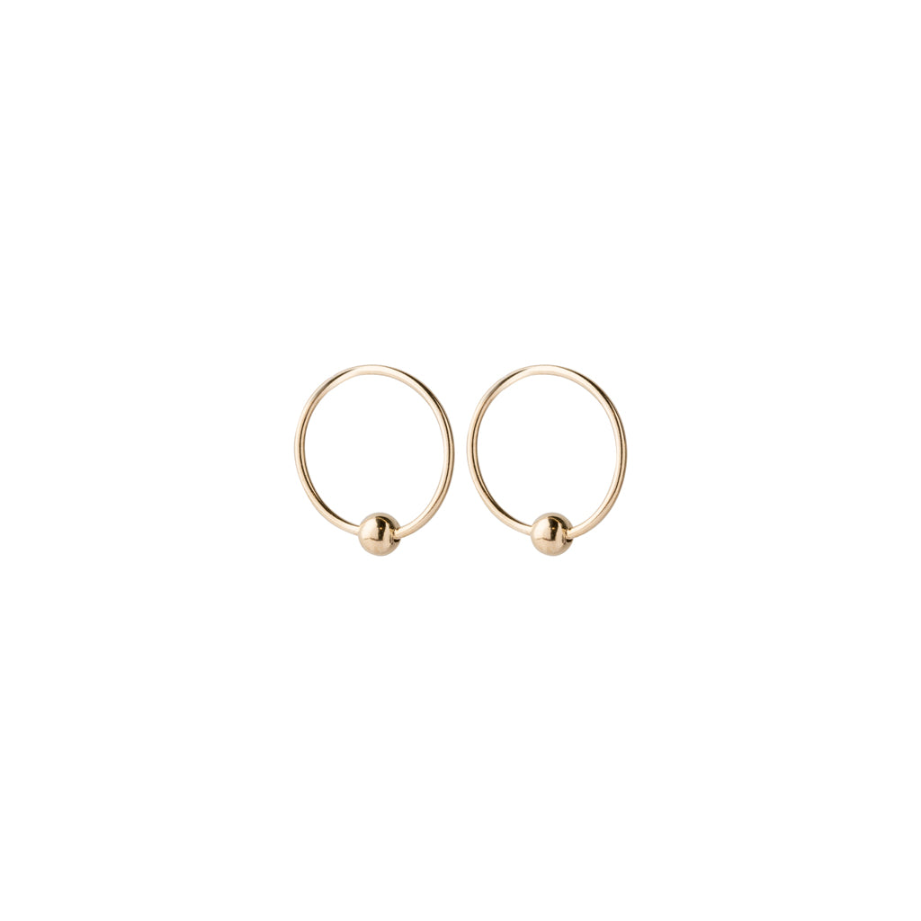 Small Endless Ball hoop in Gold