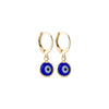 Evil Eye Huggie Earrings in Gold