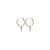 Small gold hoop with silver spikes