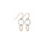 Thin mixed metal entwined circles earrings