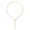 T Bar And Toggle Necklace In Gold